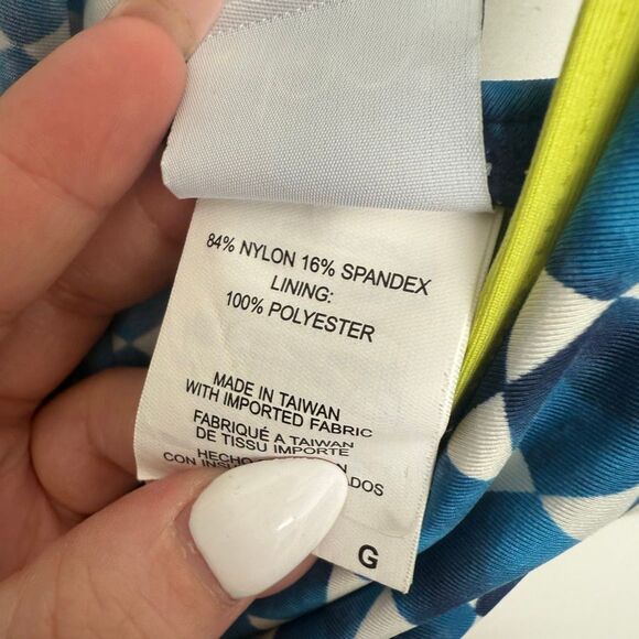 Jag Women’s Large Blue Green Tankini Swim Top - Picture 3 of 5